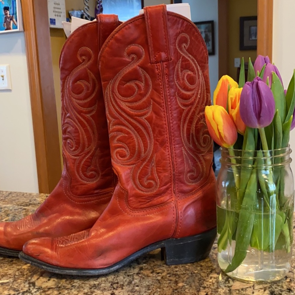 Code West Red Cowboy Boots